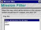 Managing the increasing amount of missions by filtering the missions for your favourite map only