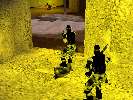 two members of the Sabotage security patrol taking out one of the player's buddies - from the sounds, the player may now have a hunch for the whereabouts of the security forces