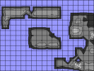 CGF generated 'total' tactical value map of higher Urban areas, projected on top view - lighter colors represent better locations